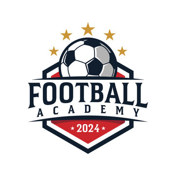Fototapeta Football Academy Badge Logo Design Template. Sport Team Identity Vector Illustration.