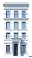 25. soft shadows on office facade, soft shadows, isolated on a white background, --ar 9:16 --v 6.1 Job ID: 9ab3dc43-f4f1-47e2-a914-1125b267d3ba
