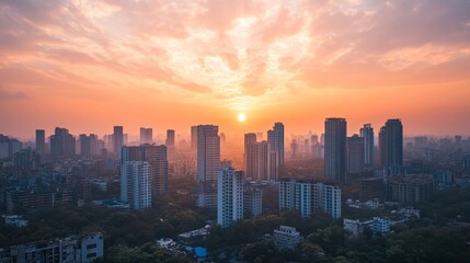 Obraz premium Industrial parks in India, expansive zones filled with diverse manufacturing units under development