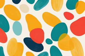 a close up of a colorful abstract painting of circles and dots
