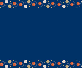 背景素材（水玉模様上下ライン２）