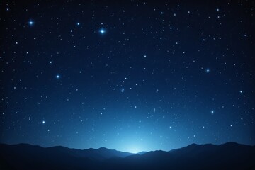 starry night sky with stars and mountains in the background