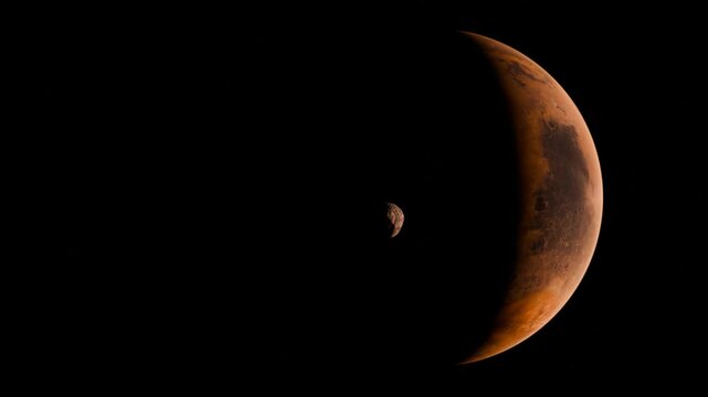 Mars - Orbit with Deimos