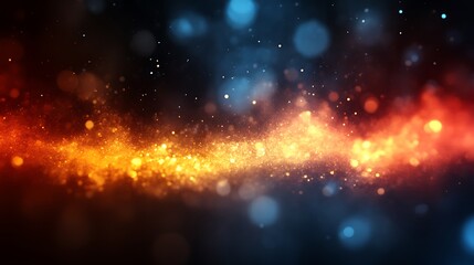 Fototapeta premium Abstract Background with Orange and Blue Glow