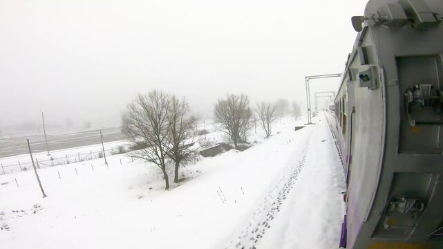 Indian Railway Journey with Snowfall in Kashmir Valley, srinagar, badgam, banihal, anantnag railway station