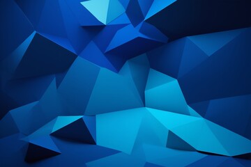 Fototapeta premium a close up of a blue abstract background with a lot of triangles