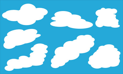 set of cartoon clouds. comic clouds designs