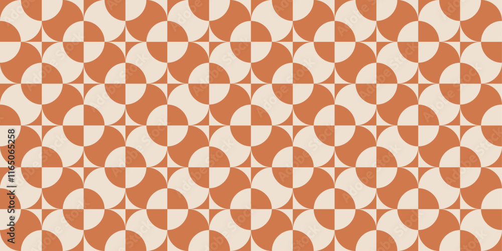 Poster seamless pattern of tiles, chess background. checkered tiles, beige colors.