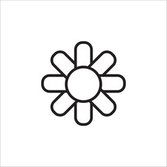 simple flower icon. flower vector isolated on white background