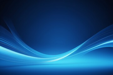 Fototapeta premium a blue abstract background with a curved wave