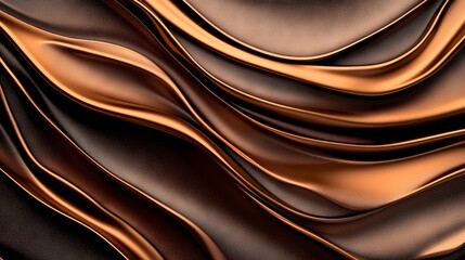 Obraz premium A close up of a brown and black fabric with a gold stripe