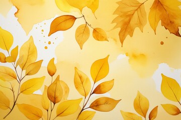 there is a painting of a bunch of leaves on a wall