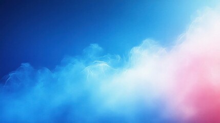 Abstract Blue and Pink Smoke Background Flows Gently with Soft Light Dreamlike Fantasy Theme