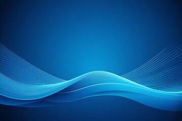 abstract blue wave background with a smooth line