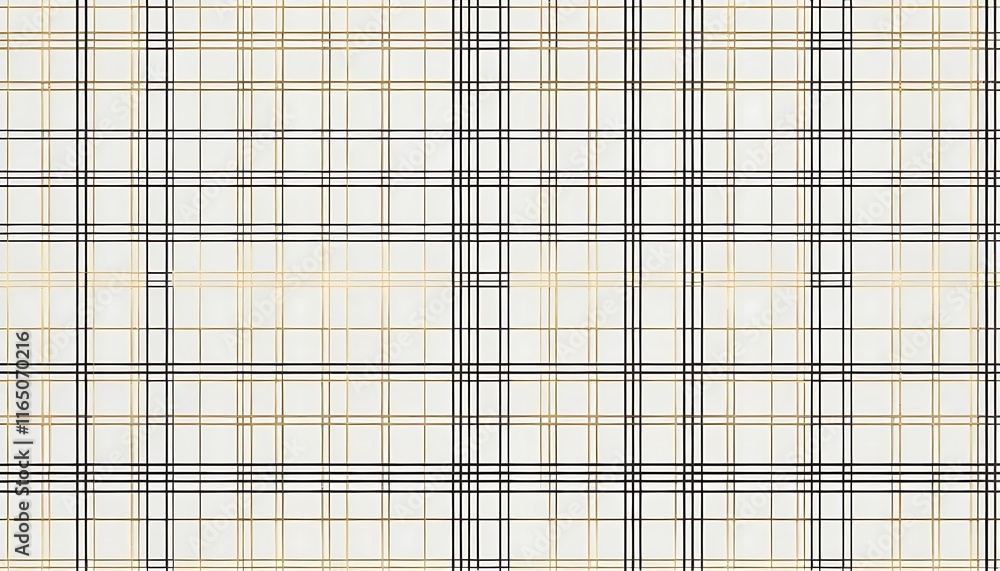 Poster abstract grid pattern with black and gold lines