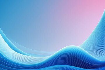abstract blue and pink waves background with a pink sky
