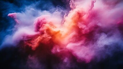Abstract Colorful Smoke Swirling Patterns