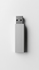 Sleek Gray USB Flash Drive: Minimalist Design for Modern Technology Enthusiasts