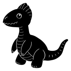 tine dine plush silhouette vector illustration