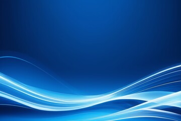abstract blue background with waves and light effects