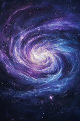 Illustration of a Swirling Galaxy