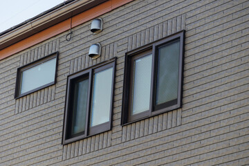 Japan Windows, Home window house in the city building with safety glass