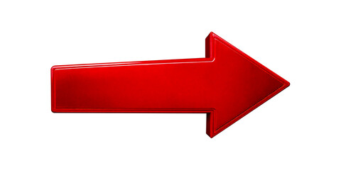 red arrow pointing to the left on a white background.