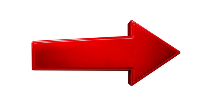 red arrow pointing to the left on a white background.