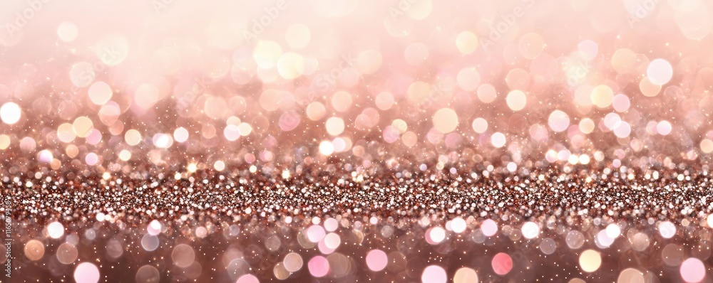 Poster sparkle abstract background concept. a sparkling backdrop with shimmering rose gold glitter for crea