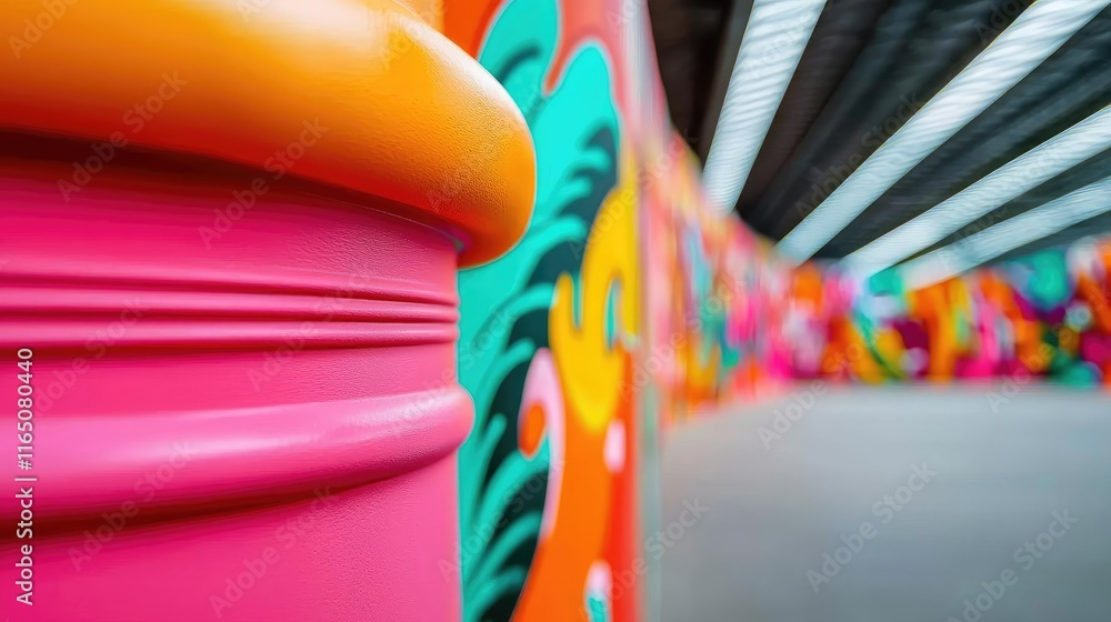 Poster graffiti abstract background concept. vibrant urban mural showcasing colorful patterns and artistic 