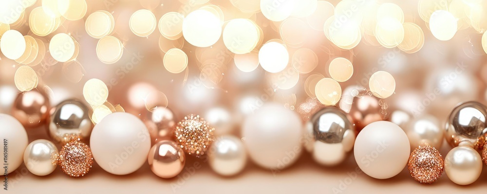 Aufkleber Sparkle abstract background concept. A close-up of stylish decorative beads on blurred background with sparkling lights.