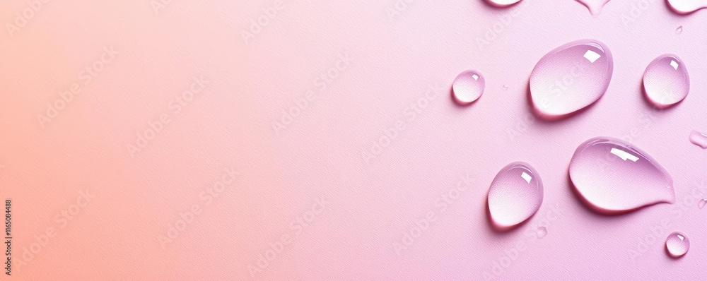 Poster droplets abstract background idea. close-up of vivid water droplets on a gradient background, symbol