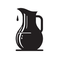 Water Pitcher silhouette vector illustration