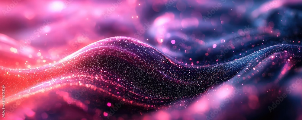 Aufkleber sparkle abstract background concept. an abstract image of flowing waves with vibrant colors and shim