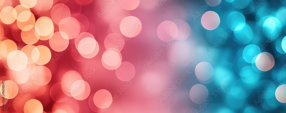 Poster Sparkle abstract background concept. Vibrant bokeh background in red and blue, perfect for creative projects and digital design.