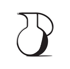 Water Pitcher silhouette vector illustration