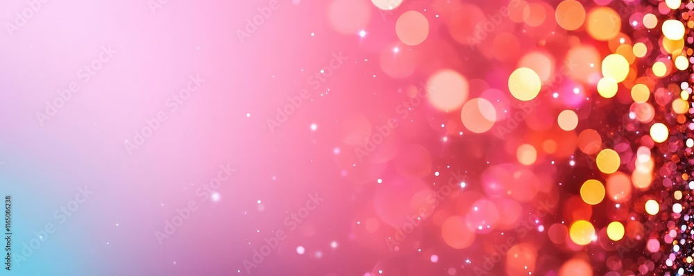 Aufkleber Sparkle abstract background concept. Vibrant bokeh lights with a smooth gradient background for creative design projects.
