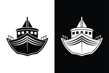 Minimalist Boat Icon. Stylish Silhouette for Modern Water Vessels