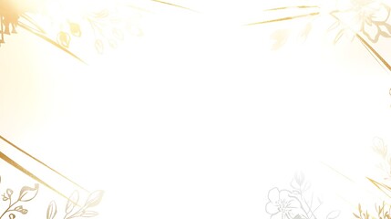 Elegant Gold Floral Frame Design Background