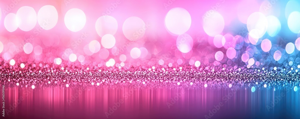 Aufkleber sparkle abstract background concept. a vibrant blend of pink and blue bokeh lights creating a dreamy