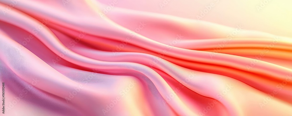 Poster Droplets abstract background idea. Soft pastel waves of fabric create a serene and calming background for various uses.