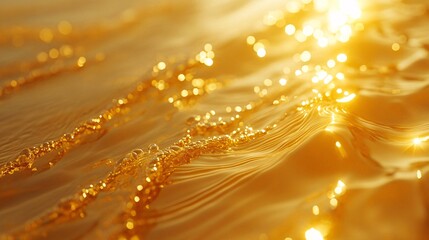 Golden sands shifting in slow motion, forming smooth ripples in the desert