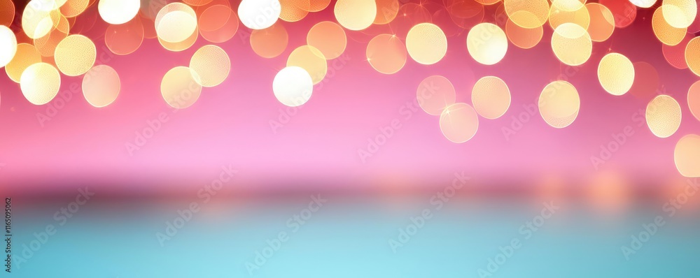 Poster Sparkle abstract background concept. Abstract bokeh lights with vibrant colors creating a dreamy atmosphere.