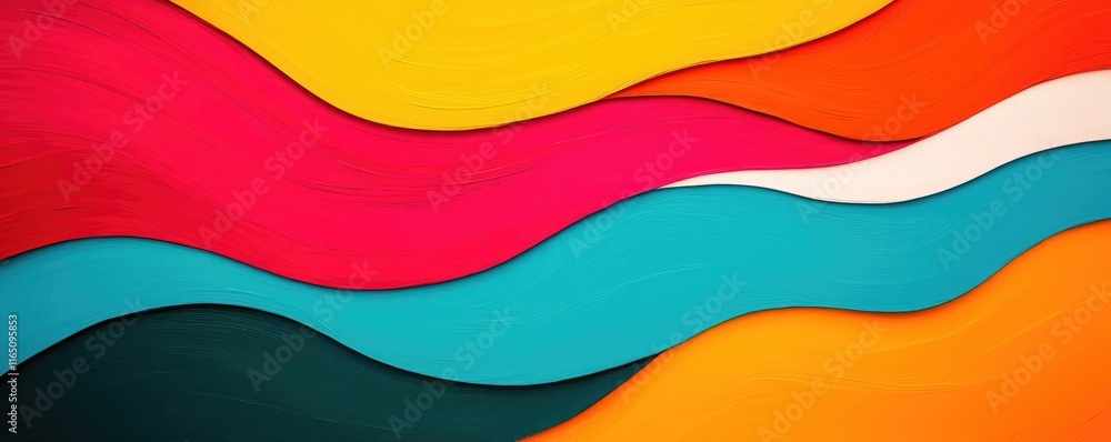 Poster Graffiti abstract background concept. Vibrant abstract waves in bold colors creating a dynamic visual experience.