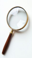 Antique Magnifying Glass with Exquisite Wooden Handle - A Timeless Tool for Exploration and Discovery