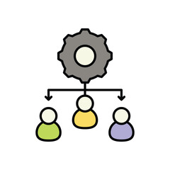 Crm icon isolated on a white background. Vector illustration.