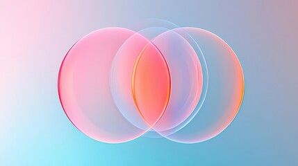 Obraz premium Circles abstract background concept. Abstract bubbles create a serene and colorful background for modern design projects.