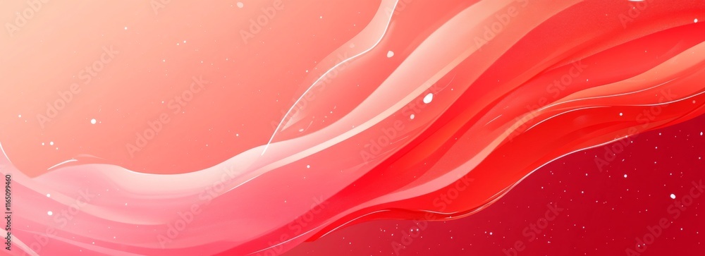 Aufkleber vibrant abstract wave design in shades of red showcasing flowing patterns and soft gradients