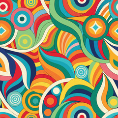 Fototapeta premium Abstract colorful seamless pattern background vector