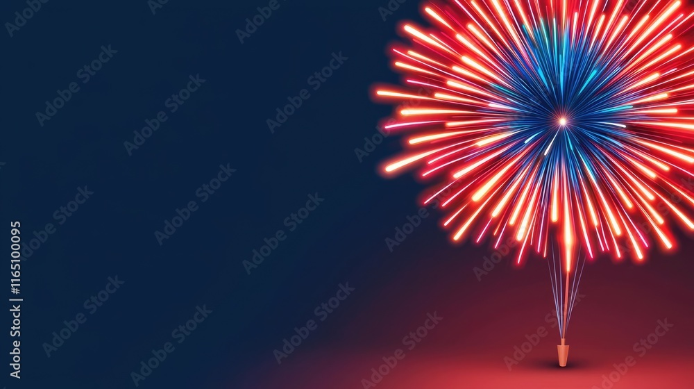Poster fireworks abstract background idea. colorful fireworks bursting in the night sky, creating a festive